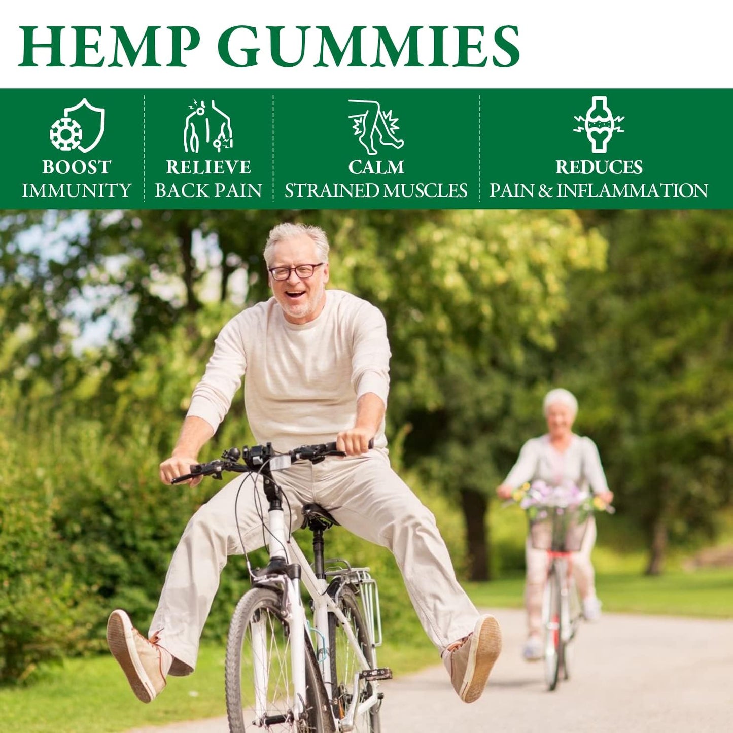2 Pack Hemp Gummies for Sleep, Pain & Anxiety | Extra Strength Hemp Oil Edibles for Adults