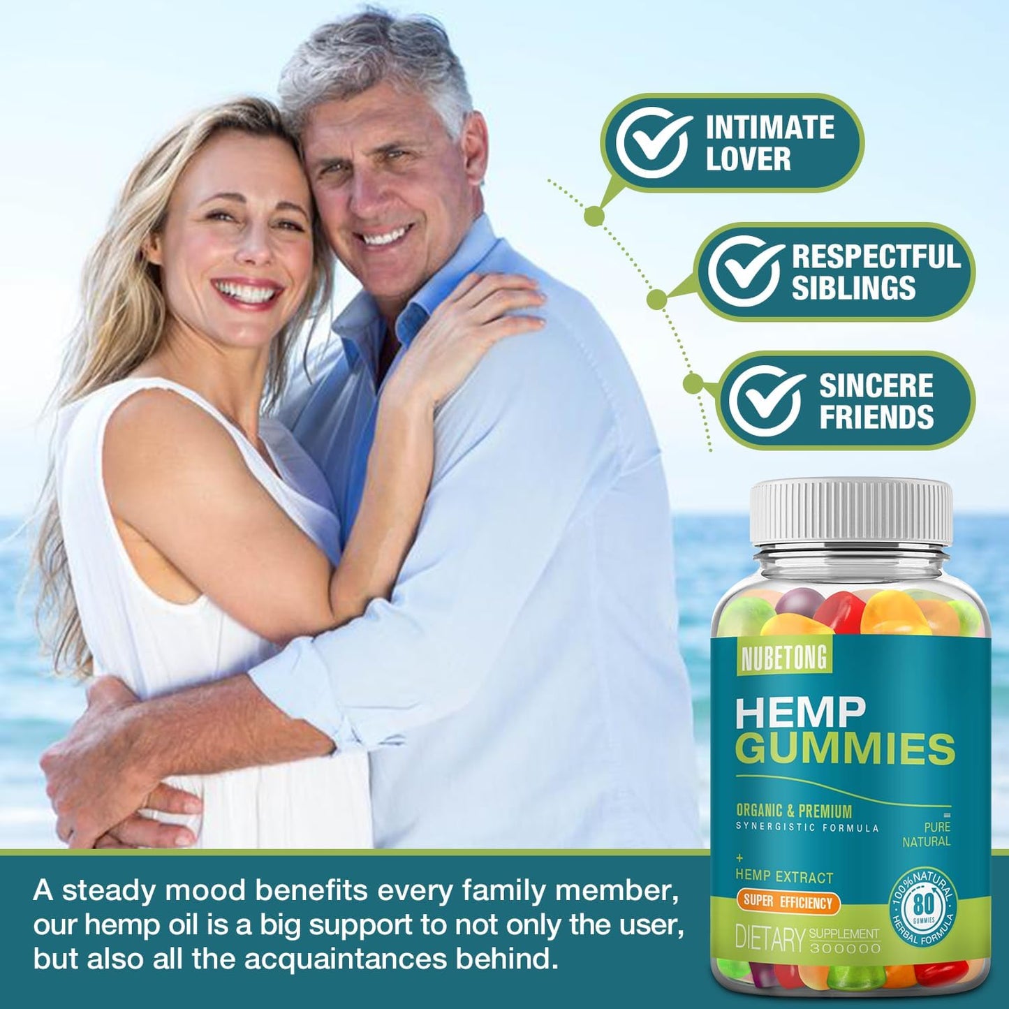 Hemp Gummies for Sleep, Anxiety & Pain - High Potency Organic Hemp Oil Gummies for Adults