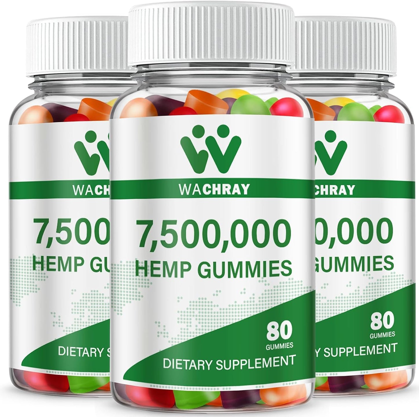 Hemp Gummies from Organic Hemp Plant - High Potency for Sleep & Pain Relief (3-Pack)