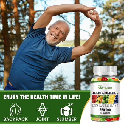 Hemp Gummies 2 Packs - Sleep, Pain & Anxiety Support - High Potency Organic Vegan Edibles