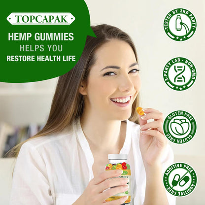 2 Pack Hemp Gummies for Sleep, Pain & Anxiety | Extra Strength Hemp Oil Edibles for Adults
