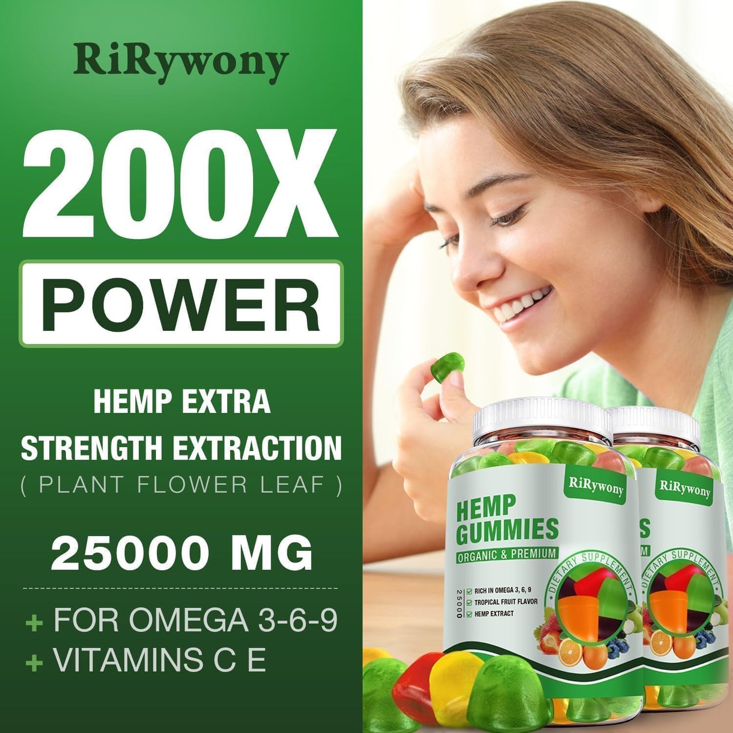 Hemp Gummies for Sleep & Anxiety – High Potency Organic Hemp Oil (240 Count)
