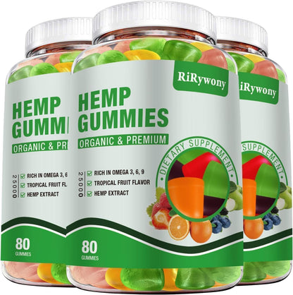 Hemp Gummies for Sleep & Anxiety – High Potency Organic Hemp Oil (240 Count)