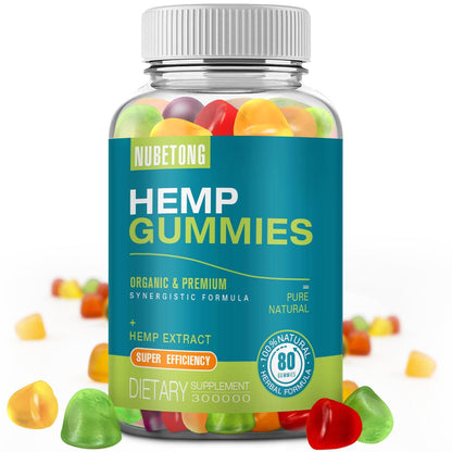 Hemp Gummies for Sleep, Anxiety & Pain - High Potency Organic Hemp Oil Gummies for Adults