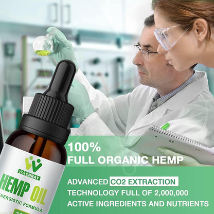 Hemp Oil Drops (3 Pack) High Potency – Focus Calm & Mood | CO2 Extracted, Vegan, Non-GMO