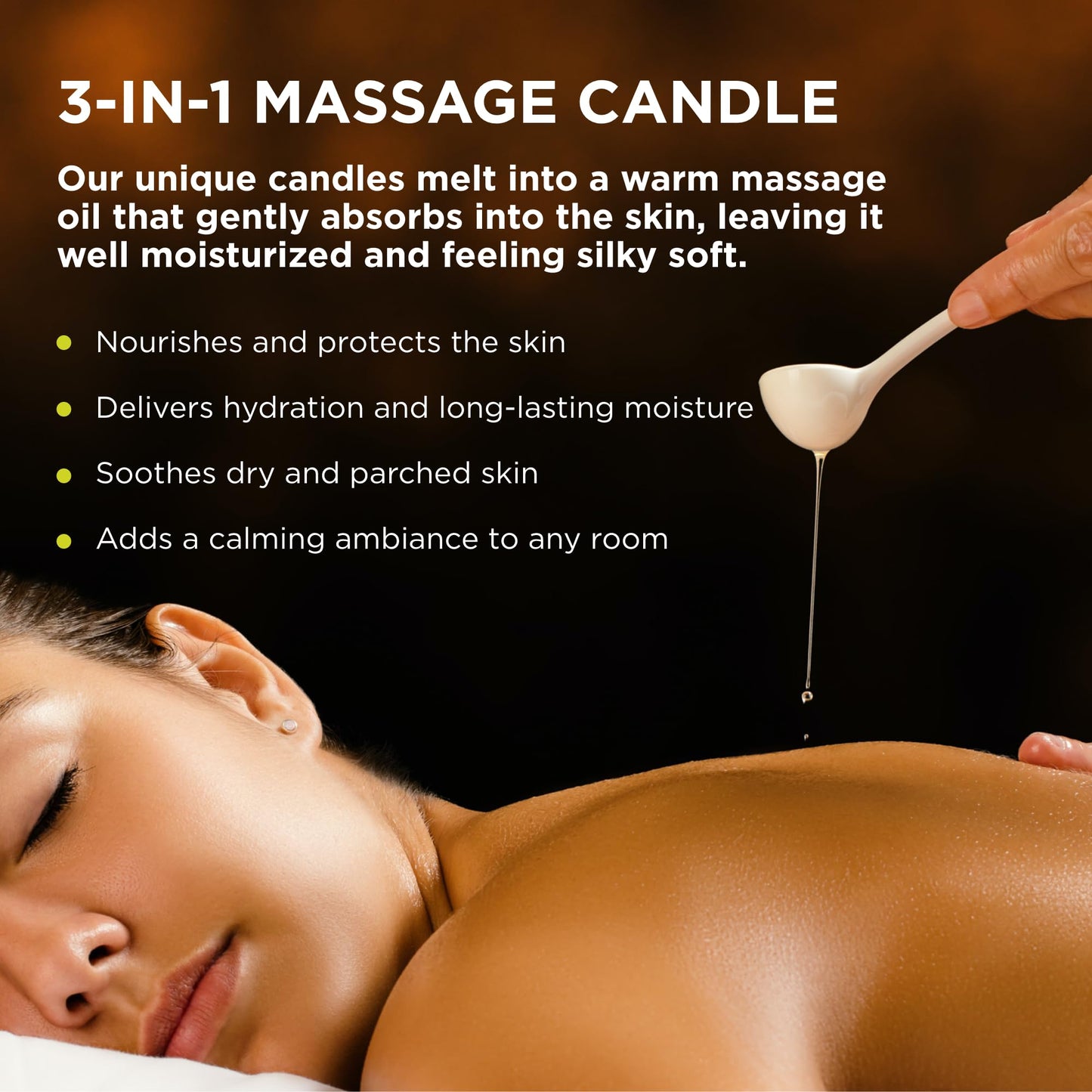 Hemp Seed 3-in-1 Massage Candle (6 oz) – Guavalava Scent | Vegan & Cruelty-Free