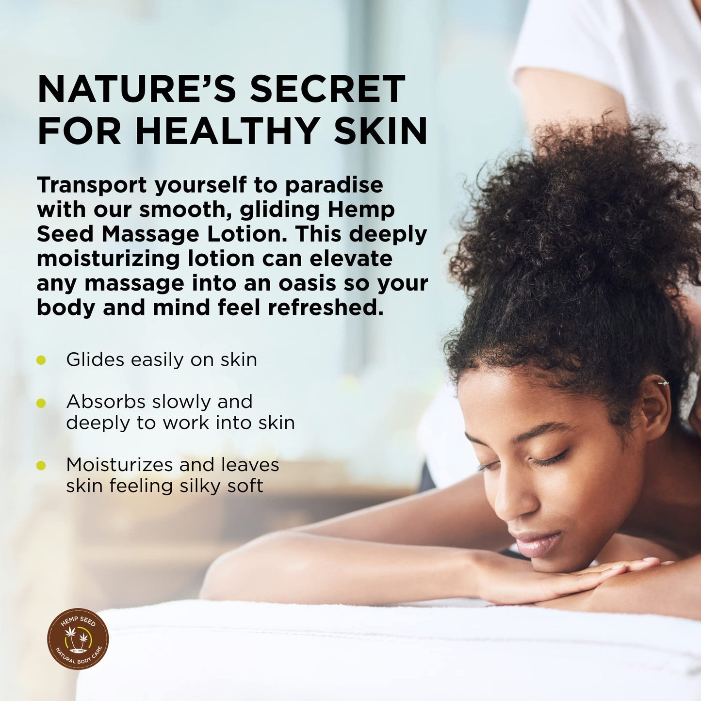Hemp Seed Massage Lotion Lavender - 8 oz | Vegan & Cruelty-Free