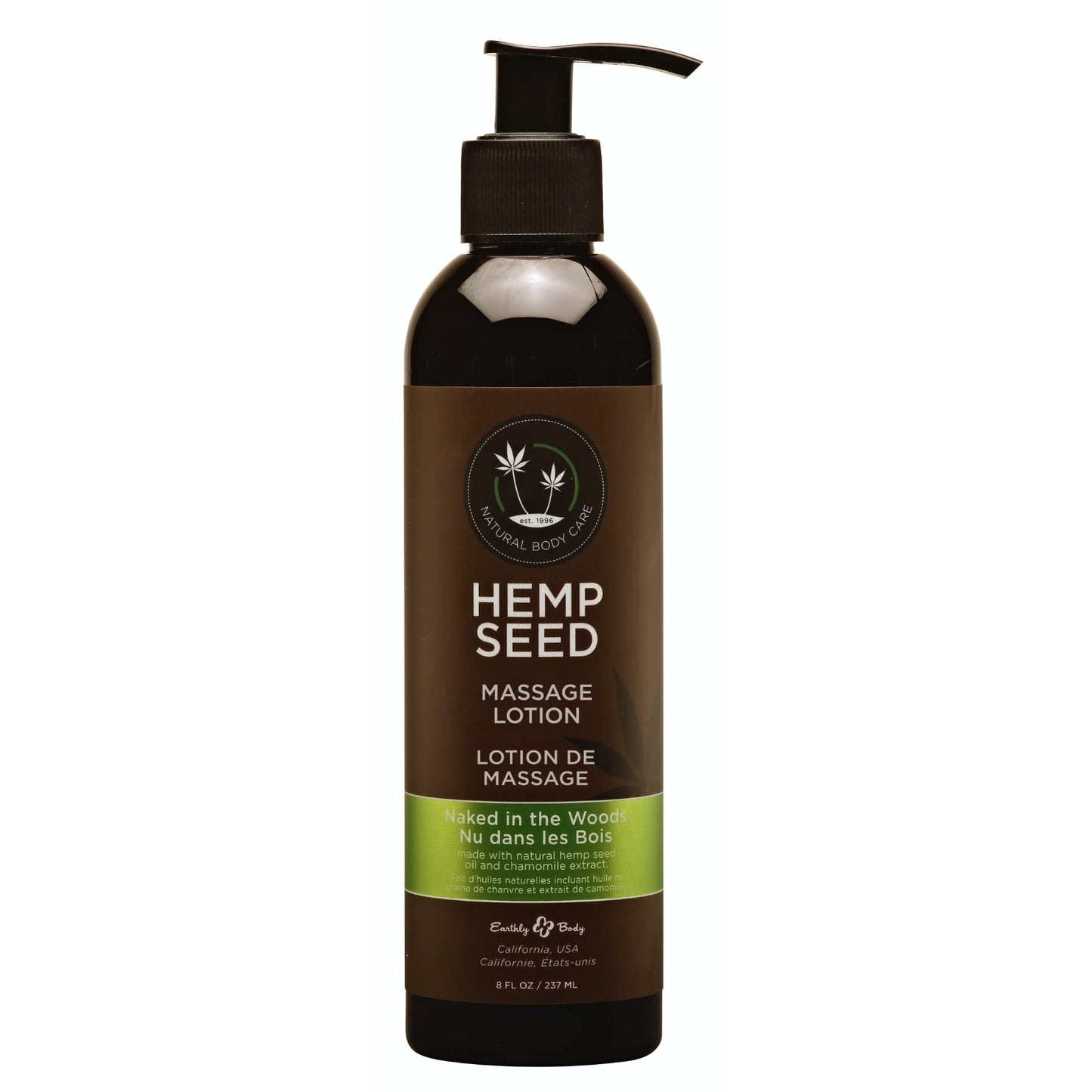 Hemp Seed Massage Lotion – Naked in The Woods (8 oz) – Vegan, Cruelty-Free