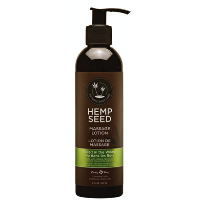 Hemp Seed Massage Lotion – Naked in The Woods (8 oz) – Vegan, Cruelty-Free
