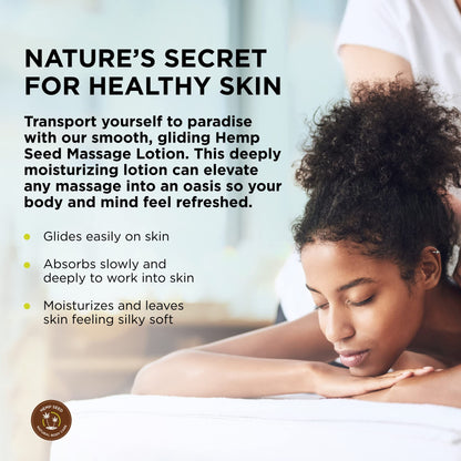 Hemp Seed Massage Lotion – Naked in The Woods (8 oz) – Vegan, Cruelty-Free