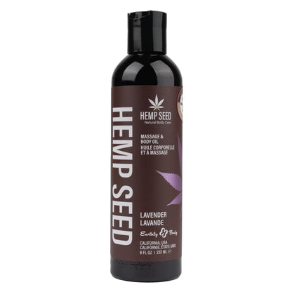 Hemp Seed Massage & Body Oil, Lavender – 8 oz | Vegan & Cruelty-Free