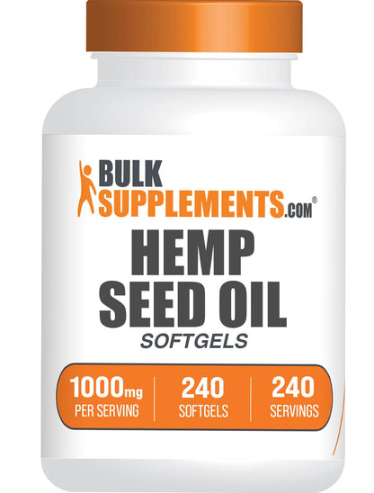 Hemp Seed Oil Softgels 1000mg – Omega-3, Gluten Free | 240 Count