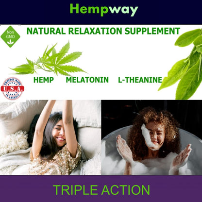 Hemp Sleep Gummies Triple Action - 5mg Melatonin, 200mg Hemp
