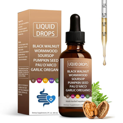 HENGRUNXIN Black Walnut Clove Liquid Drops – Herbal Wellness Support