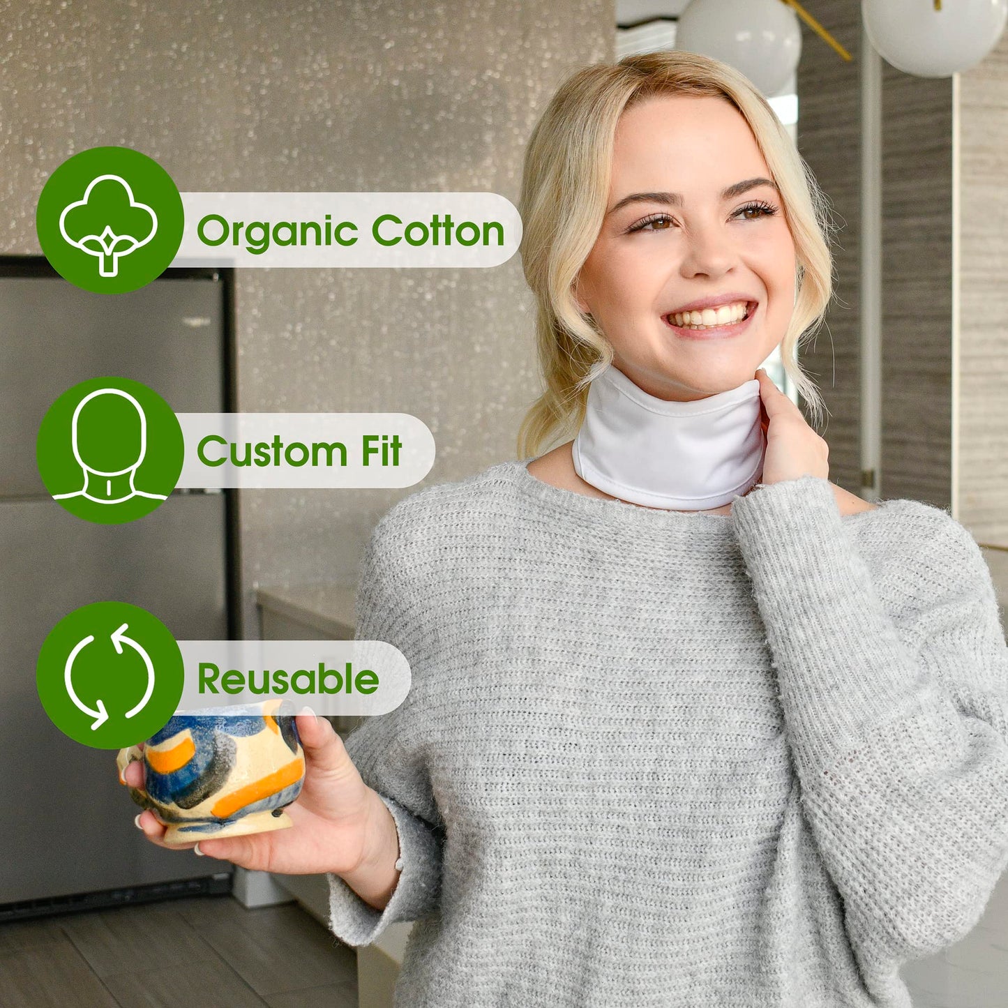 Henhecy Castor Oil Neck Wrap – Thyroid Support, Lymphatic Detox, Inflammation Relief