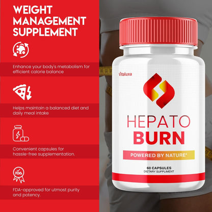 Hepato Burn Capsules - HepatoBurn Maximum Strength Liver Support (60 Capsules)