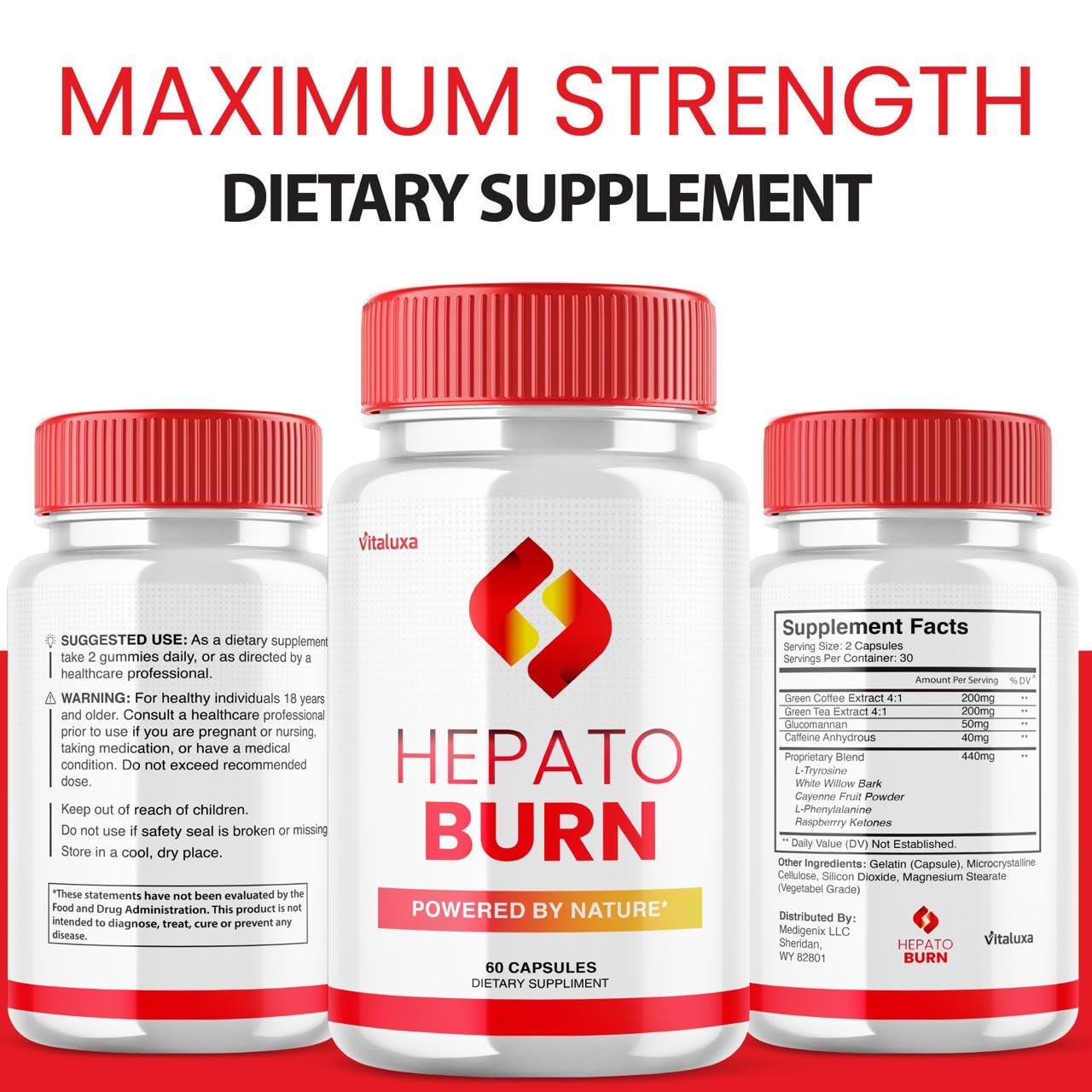 Hepato Burn Capsules - HepatoBurn Maximum Strength Liver Support (60 Capsules)