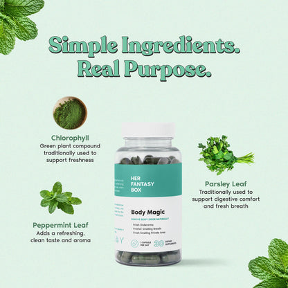 Her Fantasy Box | Body Magic Chlorophyll Capsules - 30 Vegan Capsules