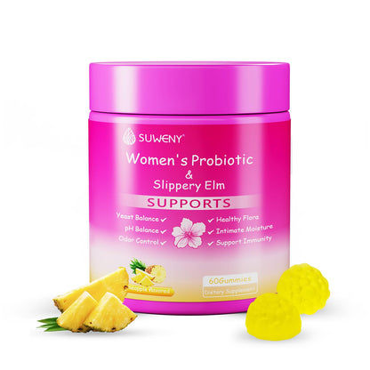 Her Juicy Feminine Probiotics Gummies – Supports pH Balance & Women's Health | Pineapple Flavor, 60 Gummies