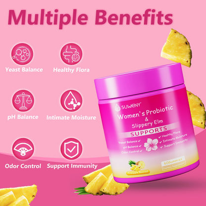 Her Juicy Feminine Probiotics Gummies – Supports pH Balance & Women's Health | Pineapple Flavor, 60 Gummies