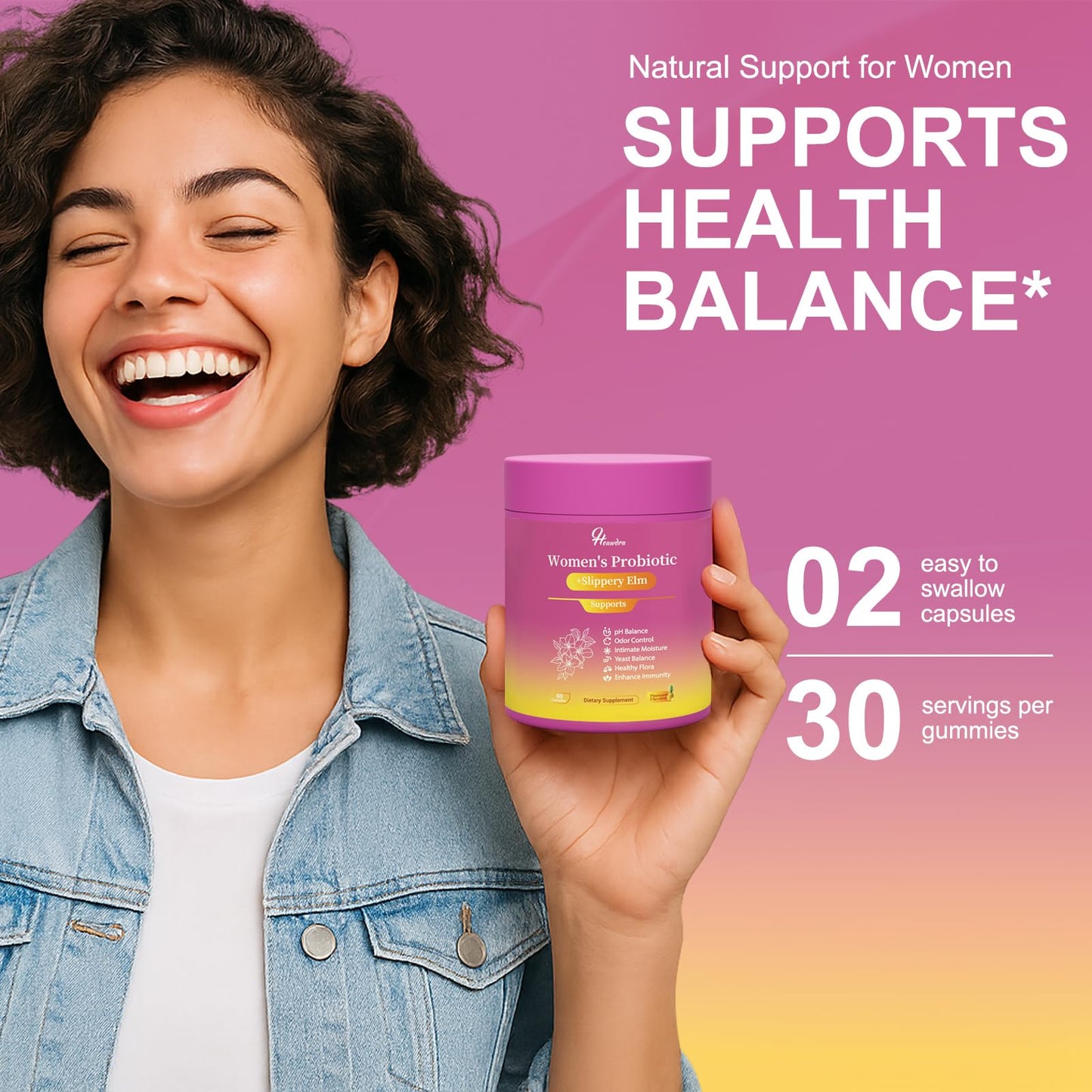 Her Juicy Women's Probiotic Gummies – pH Balance, Gut Health & Immunity (60 Gummies)
