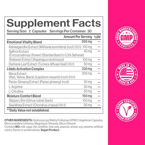 HerAuré Vaginal Moisture & Libido Booster for Women — Mood, Hormone Balance & Desire (60CT)