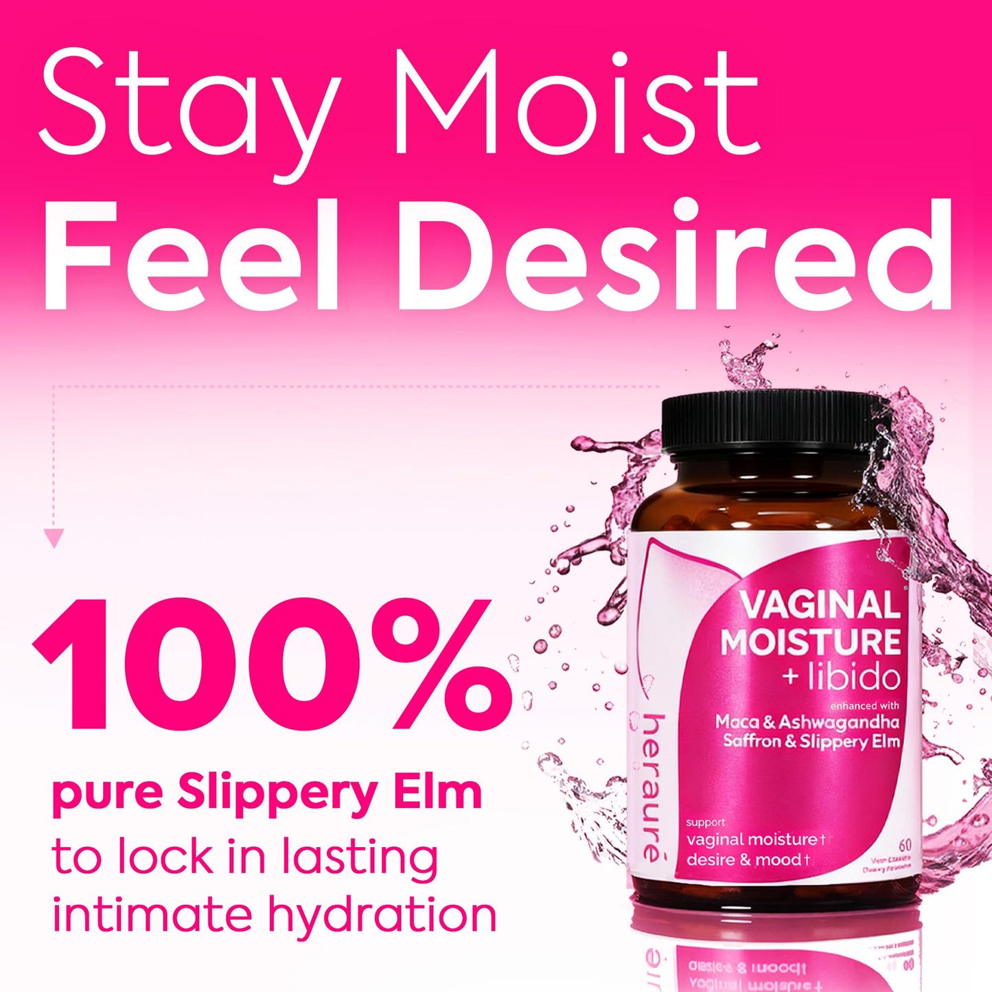 HerAuré Vaginal Moisture & Libido Booster for Women — Mood, Hormone Balance & Desire (60CT)