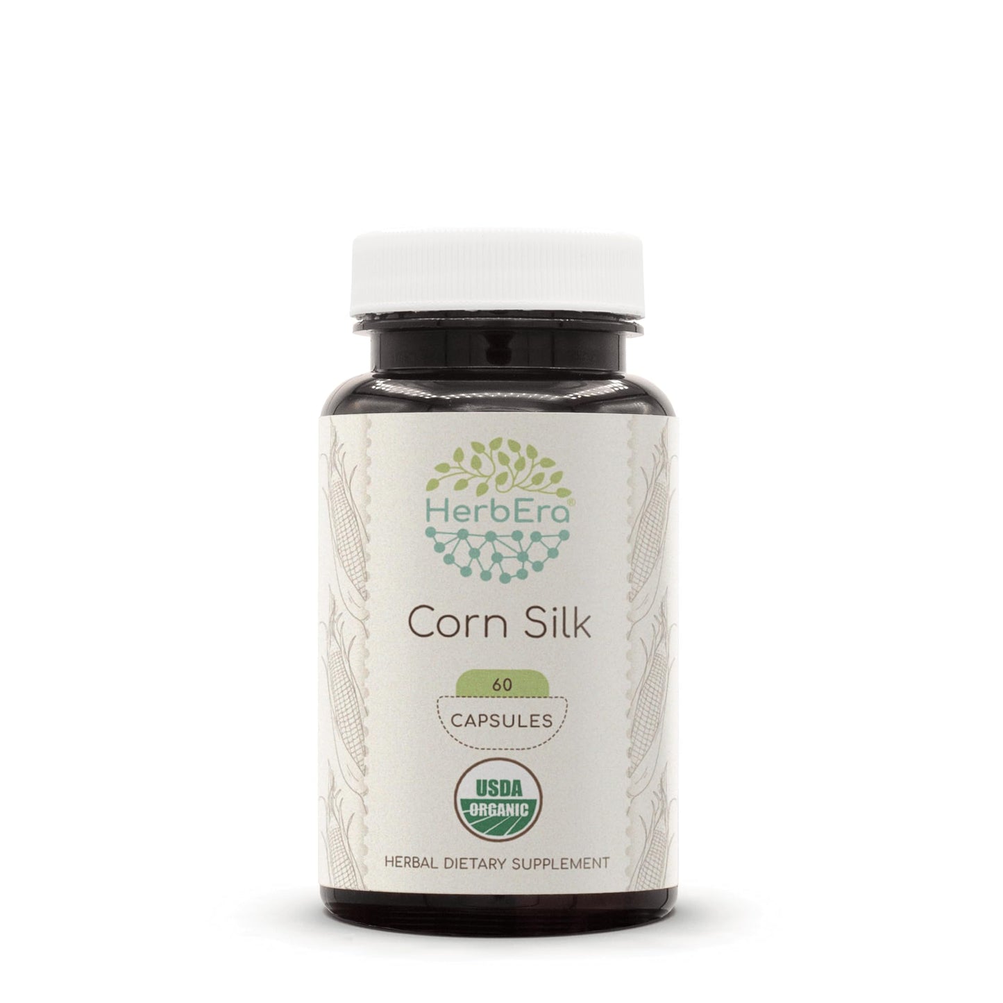 HerbEra Corn Silk USDA Organic 60 Capsules | Organic Herbal Supplement