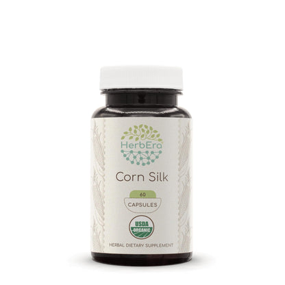 HerbEra Corn Silk USDA Organic 60 Capsules | Organic Herbal Supplement