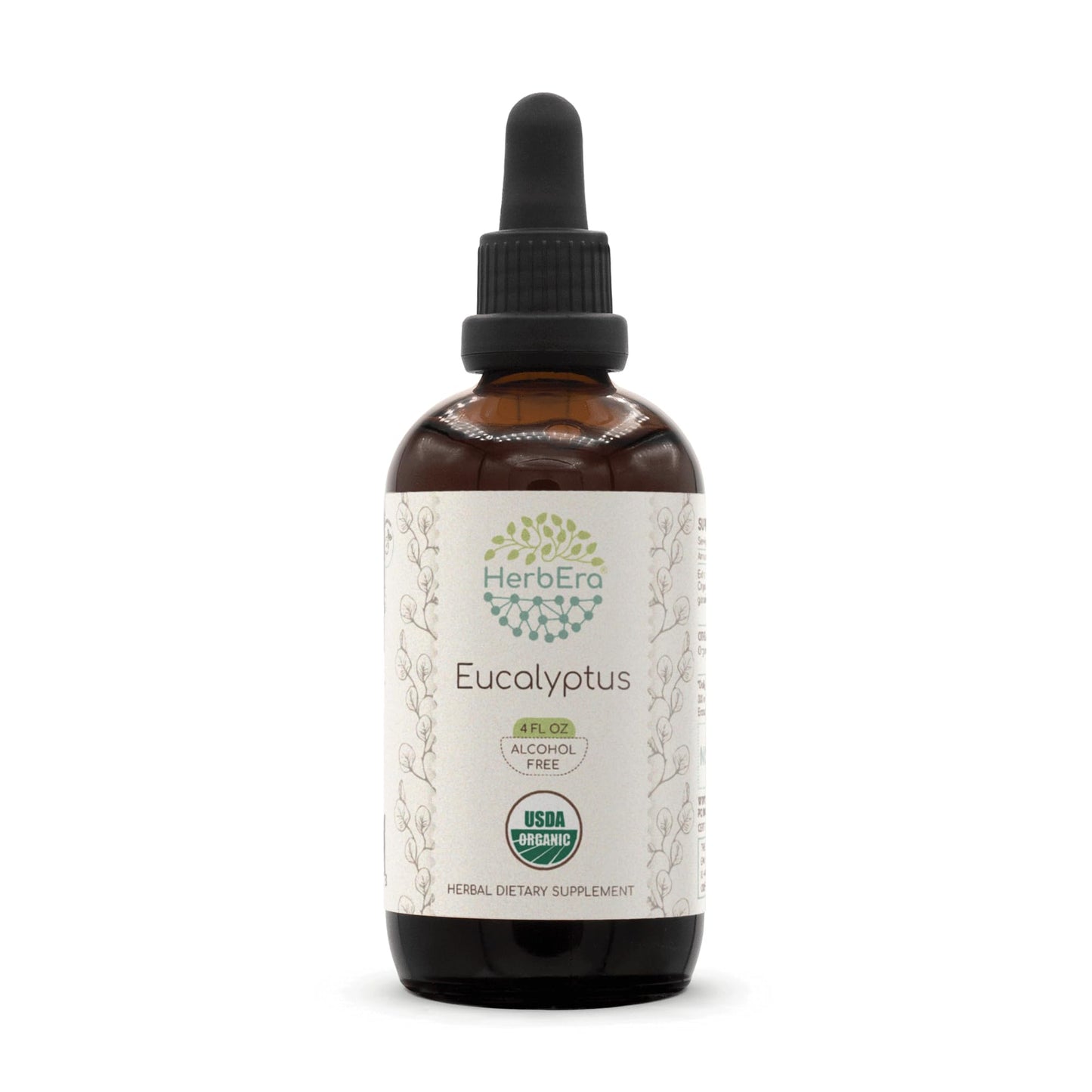 HerbEra Eucalyptus B120 USDA Organic Tincture - Alcohol-Free, High-Potency (4 oz)