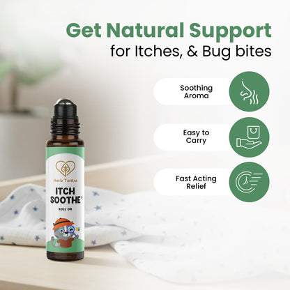 Herb Tantra Itch Soothe Roll On - Natural Itch Relief for Bug Bites & Rashes
