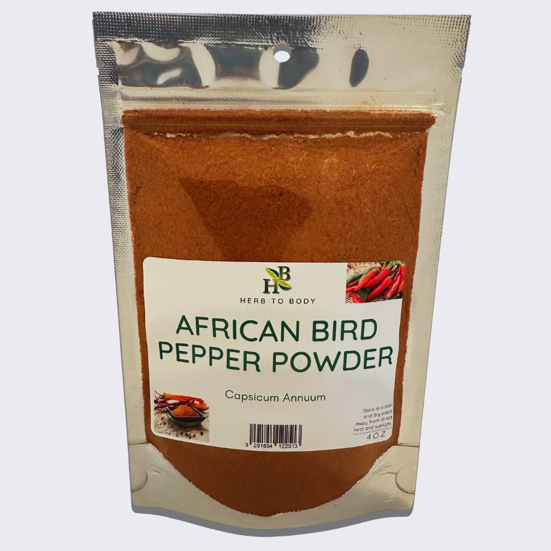 Herb To Body African Bird Pepper Powder - 4oz, Wildcrafted Capsicum Annuum