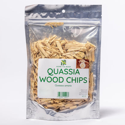 Herb To Body Quassia Wood Chips – 4 oz | Wildcrafted for Herbal Tinctures