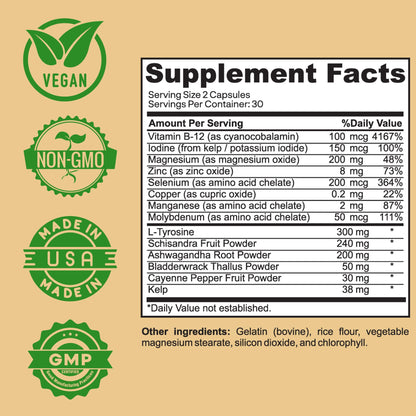 Herb Vitality Thyroid Support – Iodine, Ashwagandha & Kelp