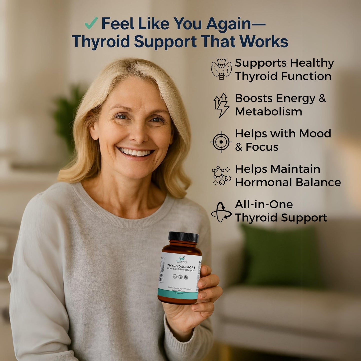 Herb Vitality Thyroid Support – Iodine, Ashwagandha & Kelp