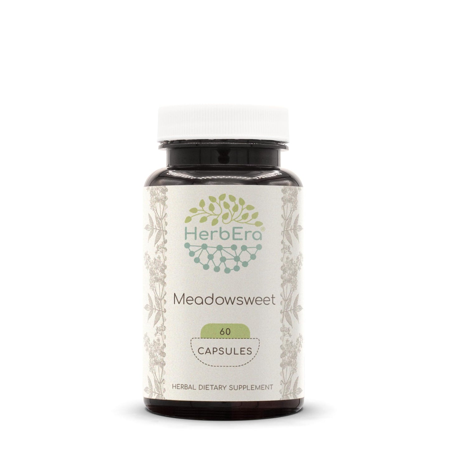 HerbEra Meadowsweet 60 Capsules – 400 mg Dried Meadowsweet (Filipendula ulmaria)