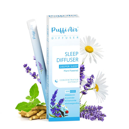 Herbal Anxiety Pen - Melatonin Diffuser with Lavender, Chamomile & Ashwagandha for Sleep Support & Stress Relief - 600 Uses