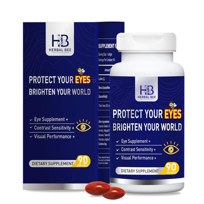 Herbal Bee Eye Supplement - Lutein 10mg, Meso-Zeaxanthin 10mg, Zeaxanthin 2mg | 90 Softgels