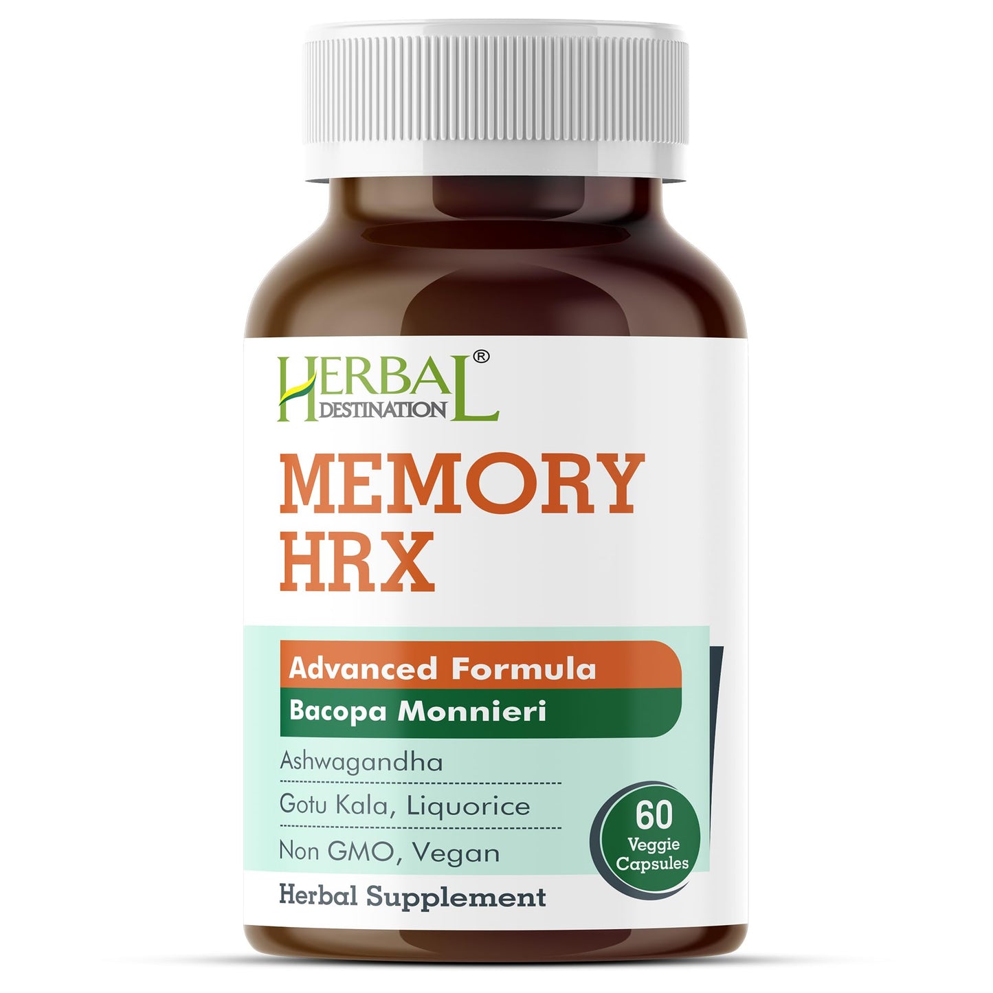Herbal Destination Memory Hrx – Brain Support, Focus & Memory (60 Veg Caps)
