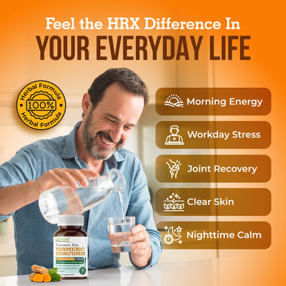 Herbal Destination Turmeric Supplement - Immune Support, Metabolism Booster & Joint Health - 60 Capsules