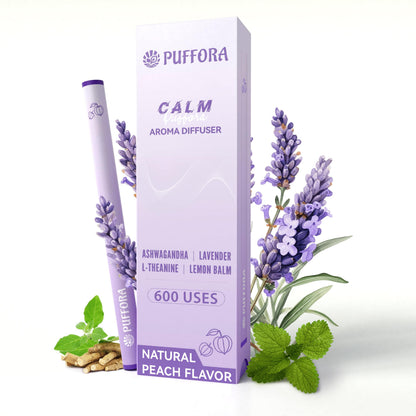 Herbal Diffuser Pen - Plant-Based Calm with Ashwagandha, Lavender, L-Theanine & B Vitamins | 600 Uses