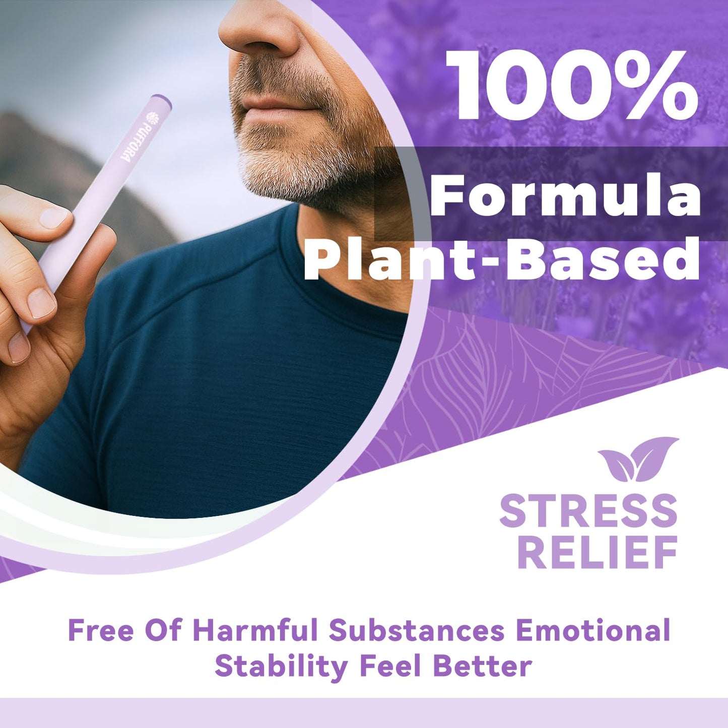 Herbal Diffuser Pen - Plant-Based Calm with Ashwagandha, Lavender, L-Theanine & B Vitamins | 600 Uses
