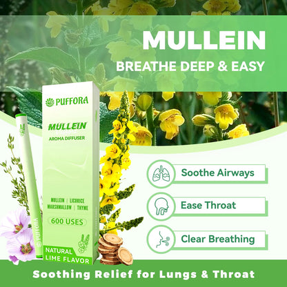 Herbal Diffuser Pen for Respiratory Wellness - Plant-Based Mullein & Mint