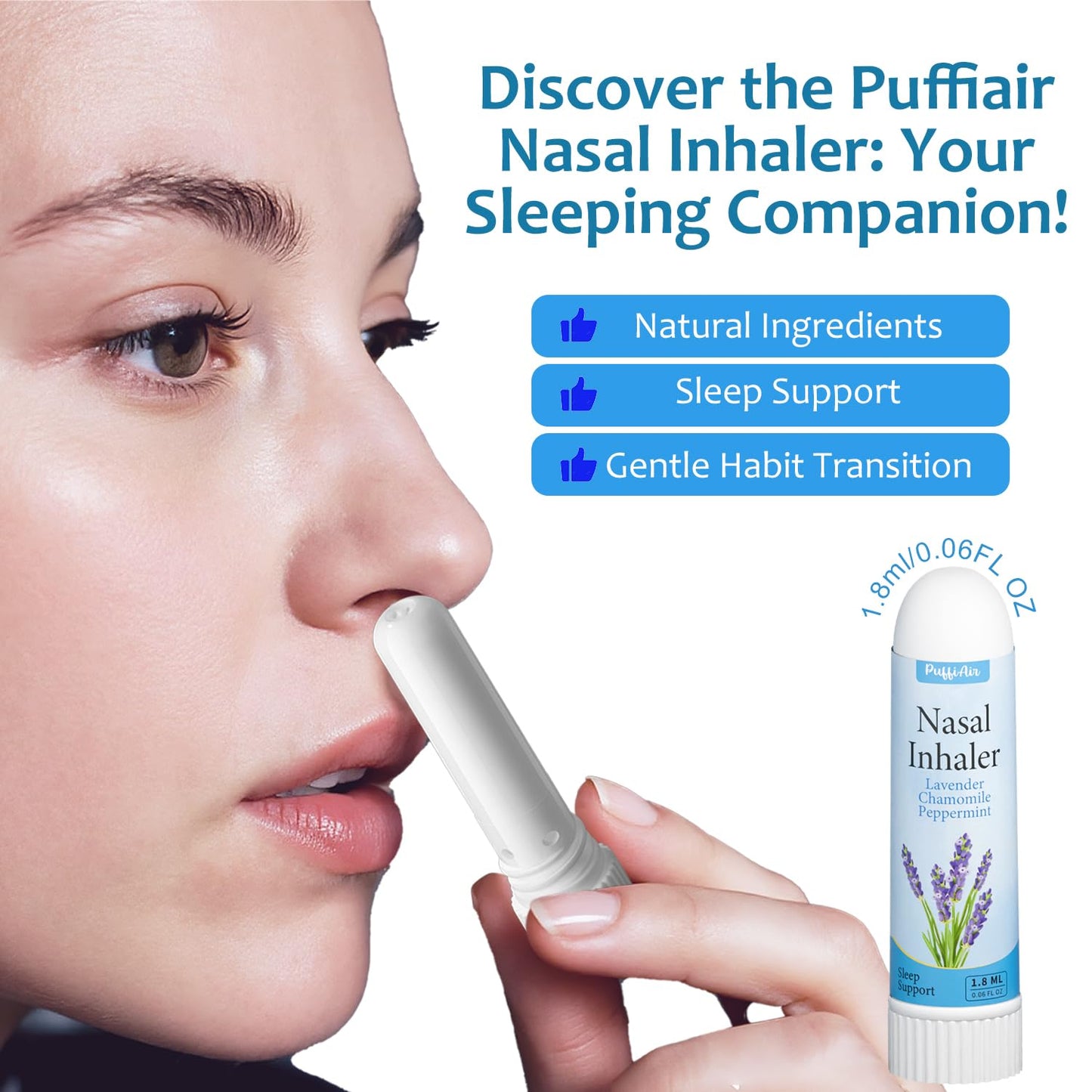 Herbal Diffuser Pen 600 Uses and Nasal Stick (1 Lavender Stick + 1 Nasal Stick)