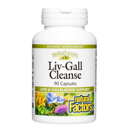 HerbalFactors Liv-Gall Cleanse by Natural Factors – Supports Liver & Gallbladder Health | 90 Capsules