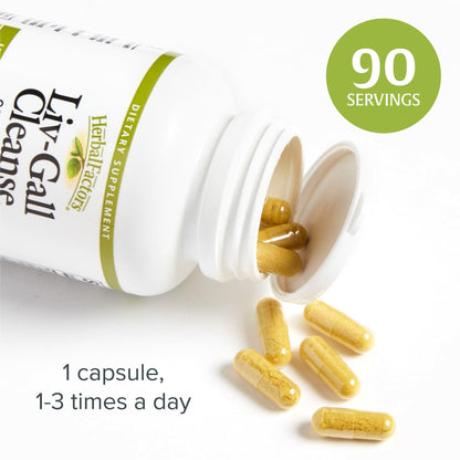 HerbalFactors Liv-Gall Cleanse by Natural Factors – Supports Liver & Gallbladder Health | 90 Capsules