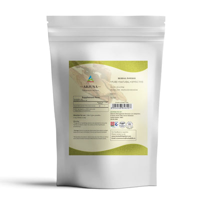 HERBAL HILLS Arjuna Bark Powder – Terminalia Arjuna, 16 oz (454 g) – Standardized Extract
