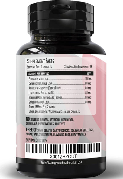 Herbal Remedy Breast Enhancement Pills with Pueraria Mirifica – 60 Capsules for Women, Men & Trans