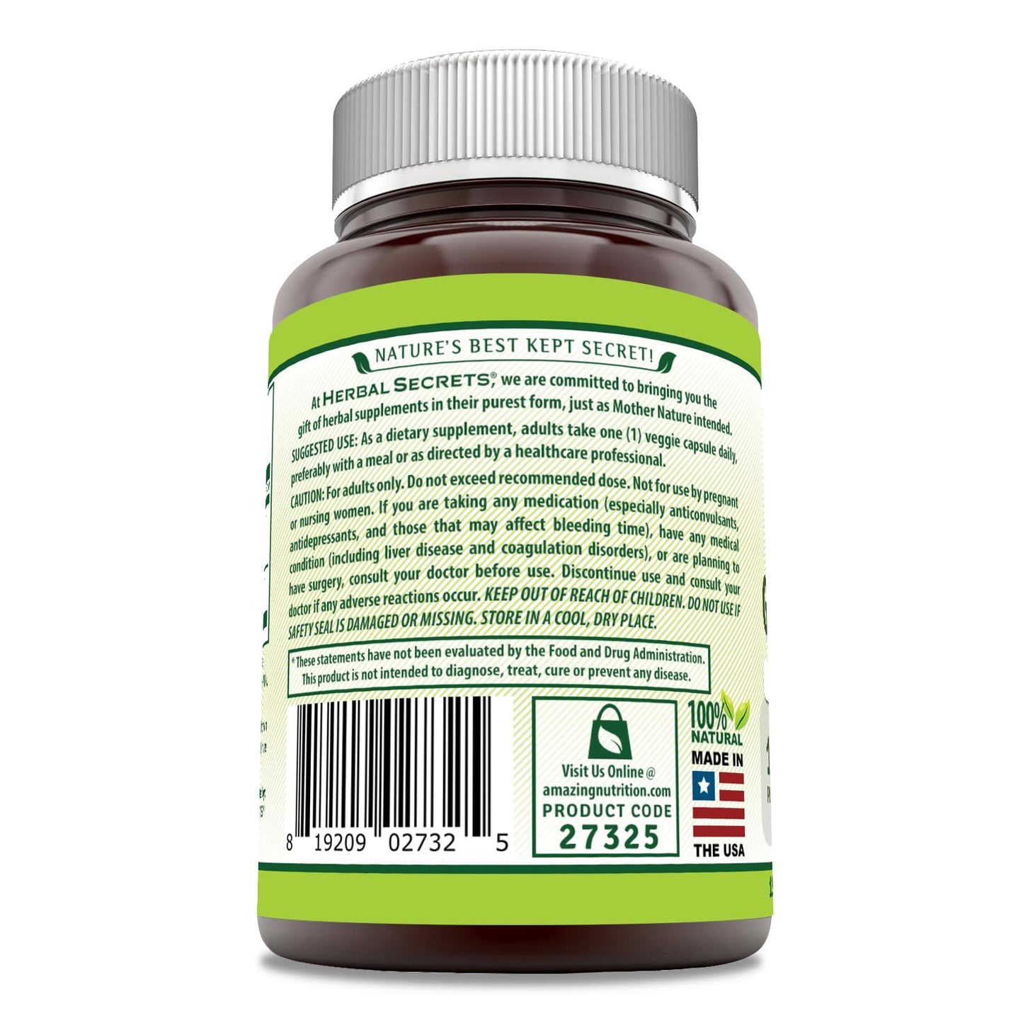 Herbal Secrets Ginkgo Biloba Double Strength 120 Mg Capsules