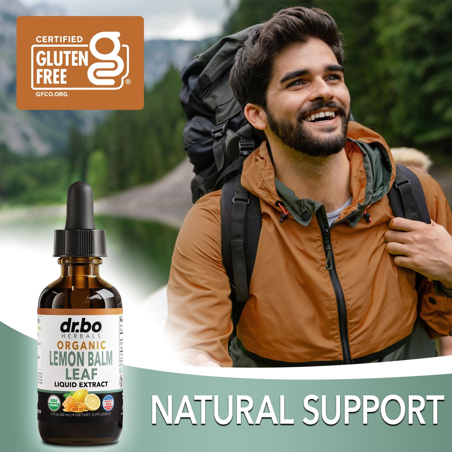 Organic Lemon Balm Extract Tincture – Calm Relaxation Drops (Vegan, 2oz)